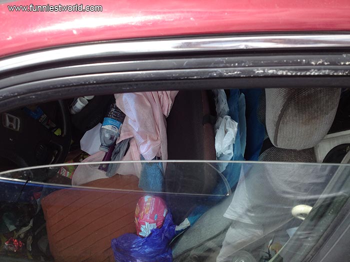 Машина набитая мусором