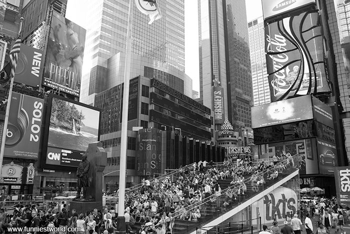 Черно белый Таймс Сквер