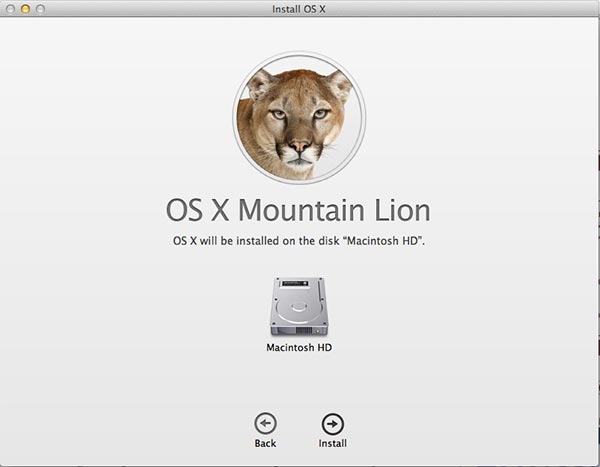 Установка Mountain Lion